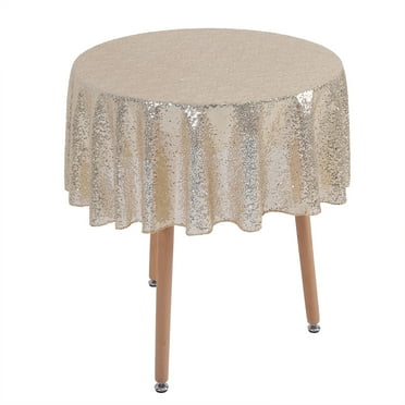 Glamorous Wedding & Party Table Cover Champagne Sequin Tablecloth Cccanaooolceie