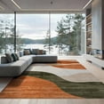 thumbnail image 2 of ODIKA 6'x9' Machine Washable Non-Slip Area Rug, Unique Artistic with Abstract and Cool Vibe High Traffic Rug, Brown, 86757, 2 of 7