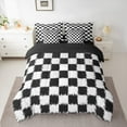 thumbnail image 2 of Castle Fairy Cow Print 7 Pieces Bedding Comforter Set for Teens,Geometric Plaid Full Bedding Set Lightweight,Rustic Farmhouse Fitted Sheet Flat Sheet,Microfiber Bedroom Decor, 2 of 8