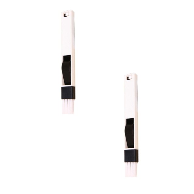 Oleegame 2PC Cleaning Brush Small Cleaning Brush Household Window Computer Keyboard Brush Sliding Door Vents Cleaning Tool Household Tool Useful White