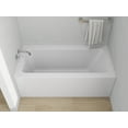 thumbnail image 2 of Vanity Art Acrylic Alcove Bathtub with 3 Side Tiling Flange, 60 x 30 inches Plain Bottom Surface 118-Degree Backrest Shower Tub, Reinforced Fiberglass Left Drain Soaking Tub, 2 of 8