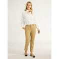 thumbnail image 6 of Free Assembly Women's Mid Rise Slim Straight Chino Pants, 25” Inseam, Sizes 0-20, 6 of 6
