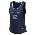 thumbnail image 2 of Women's Fanatics Ja Morant Navy Memphis Grizzlies Fast Break Player Jersey - Icon Edition, 2 of 3