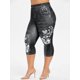 thumbnail image 1 of Tallas grandes con estampado de jean de mariposa 3D Rosegal Tankinis, 1 of 5