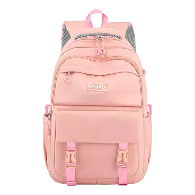Mochila Escolar Viaje Bolsa Antirrobo Mujer Mochilas Para Laptop 15.6 Inch Iforu Rosa 30L