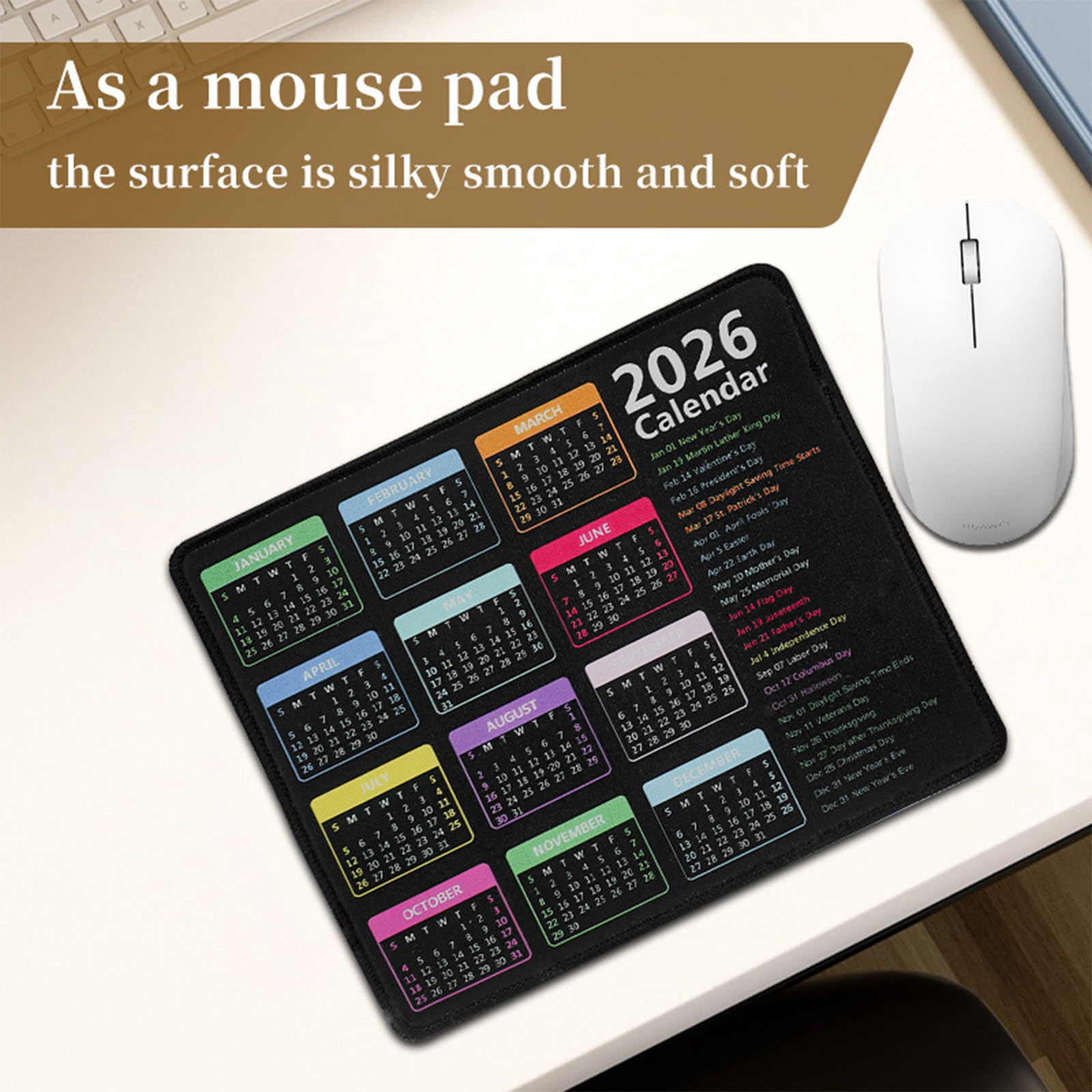 2026 Calendar Mouse Pad Large Non Slip Rubber Base Mouse Mat With E7c6fe22 Db7a 459f Aa91 