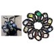 thumbnail image 3 of 10Pack PU Golf Club Iron Cover Protector Headcover 4 5 6 7 8 9 PASX Negro Sunnimix Cubierta de cabeza de hierro de golf, 3 of 8