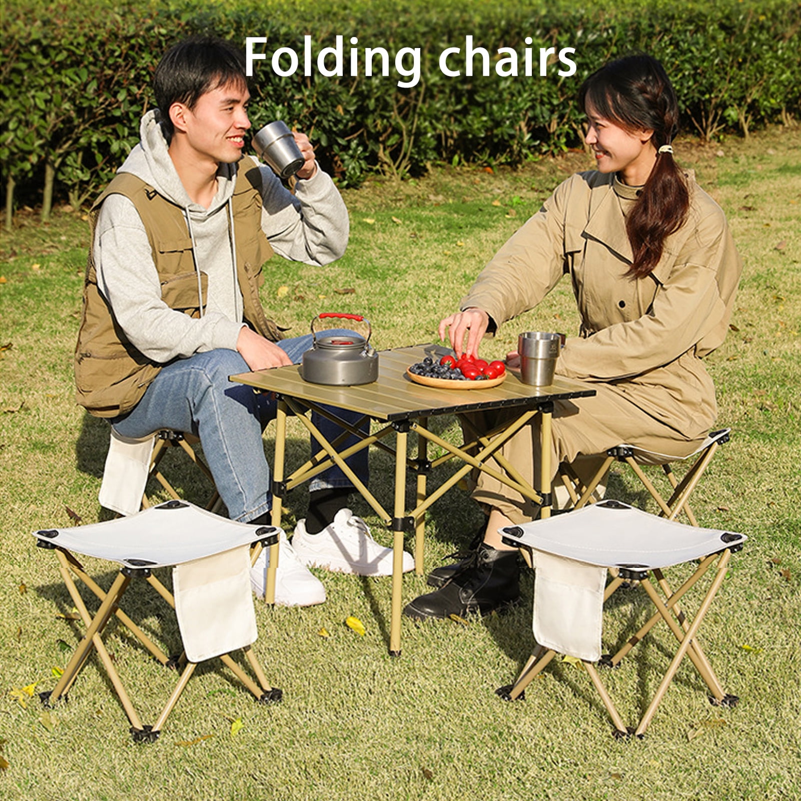 Xinwanna Camping Stool Foldable Great Load Bearing Easy Storage Stable