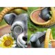 thumbnail image 5 of Garden Statue Animal Planter Figurines Solar Powered Ornament Flower Pot Basket Plant Holder Home Garden Decor,A, 5 of 5