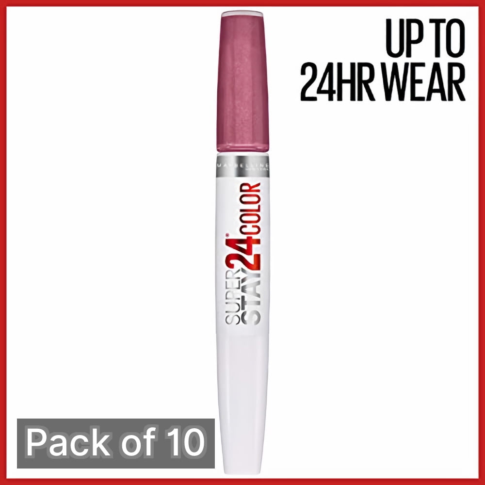 Maybelline Super Stay Lip Color, Perpetual Plum (Pack of 10)