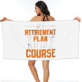 thumbnail image 2 of Mi plan de jubilación está en marcha Divertido caddie de golf jubilado - Abuelo de golf jubilado Papá Toalla de playa Toallas de baño de microfibra Manta de playa suave para desfiles Natación Yoga, 2 of 5