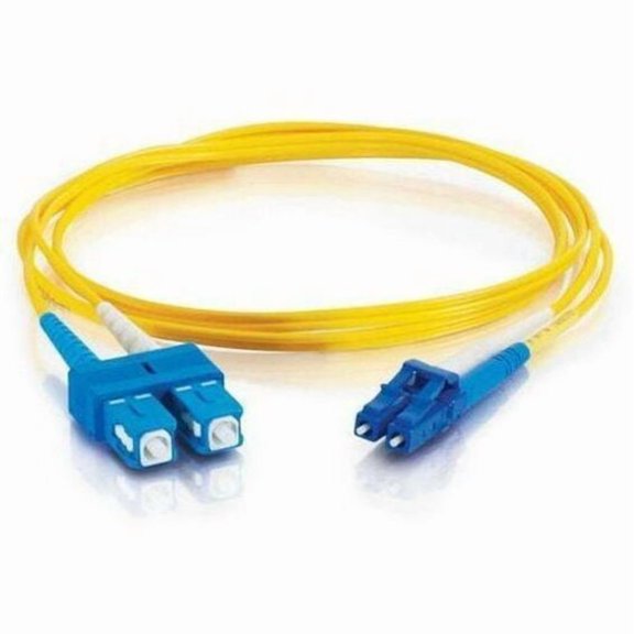 15M FIBER SMF LC/SC 9/125 DUPLEX YELLOW PATCH CABLE