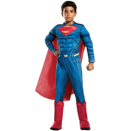 Batman Vs Superman: Dawn of Justice Deluxe Superman Child Halloween (Best Batman Halloween Costume)