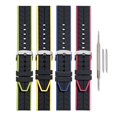 thumbnail image 5 of Morellato Sesia Silicone Watch Strap - Black And Blue - 20mm - Chrome-plated Stainless Steel Buckle - RUBBER Collection, 5 of 8