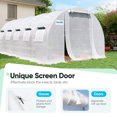 thumbnail image 3 of Quictent 25x10x6.6 FT Portable Large Walk-in Greenhouse 2 Doors 7 Crossbars, Large Walk-in Greenhouse Heavy Duty Gardening Plant Hot House for Outdoor, White, 3 of 7