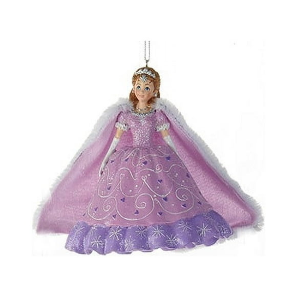 Kurt Adler 4.25" Decorative Purple Princess with Cape Hanging Christmas Ornament