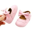 thumbnail image 6 of Baby Girls Flat Shoes, First Walker BowKnot Solid Soft Sole Shoes Newborn Girls Princess Shoes, 6 of 7