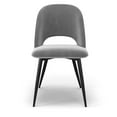 thumbnail image 5 of Pemberly Row Contemporary Velvet Side Chair (Set of 2) in Gray, 5 of 7