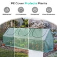 thumbnail image 5 of BPS Mini Greenhouse with 3 Zipper Doors, Portable Garden Greenhouse with Roll-up Zipper Doors, UV-Protected for Indoor Outdoor Plants and Herbs, 9'x3'x3', Green, 5 of 8