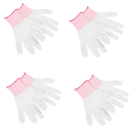 RENACLIPY Anti-Static Pink Quilting Gloves PU Coated for Outdoor 12Pairs
