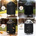 thumbnail image 6 of Round Grill Cover Smoker Cover, Kettle Grill Cover, BBQ Barbecue Cover, Dome Smoker Cover, Bullet Smoker Cover, Barrel Cover Fire Pit Cover，23"x30.3", 6 of 8
