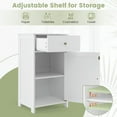 thumbnail image 5 of YYAo Bathroom Storage Cabinet, Toilet Storage Cabinet, Single Door Bathroom Cabinet with Adjustable Shelf and Drawer, 5 of 7