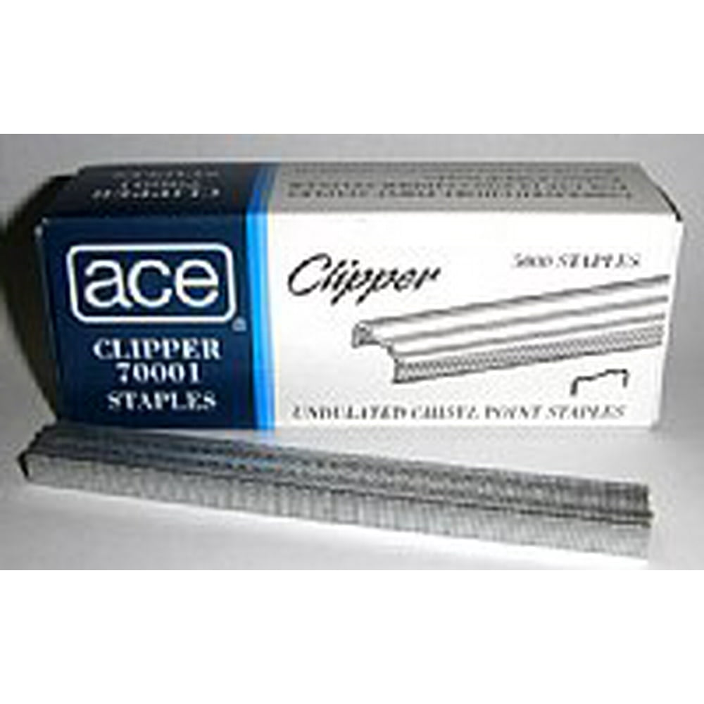 Ace Clipper 70001 Undulated Staples 2 Boxes