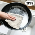 thumbnail image 2 of 2PCS Dual - Purpose Coral Fleece Dish Cloth - Double - Sided, Two - Color, Strong Decontamination, 27X16cm, 2 of 6