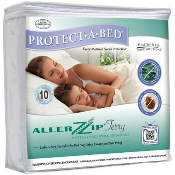 Protect-A-Bed Éponge Primum Adapté pour l'Allergie / Coton / Imperméable / Protège-Matelas Sans Punaises de Lit Taille Full XL (13" de Profondeur)