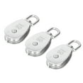 thumbnail image 1 of Single Pulley Block Set, 3Pcs Single Pulley Block Wide Application Fine Workmanship 400kg Bearing  For Towing, 1 of 8