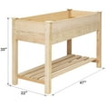thumbnail image 2 of Raised Garden Bed, KINGSO Raised Garden Bed 4FT Elevated Wooden Planter Boxes Kit Outdoor with Legs Garden Grow Box with Shelves for Vegetable Flower Patio, 2 of 10