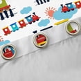 thumbnail image 4 of Homewish Kawaii Train Black Out Curtains,Cartoon Vehicles Car Curtains Pack of 2 (42x63 Each),Red Blue White Bedroom Curtains For Boys Teens,Microfiber Bedroom Decor, 4 of 6