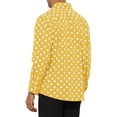 thumbnail image 3 of INSPIRE CHIC Polka Dots Shirt for Men's Pointed Collar Button Long Sleeve Shirts, 3 of 5