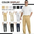 thumbnail image 4 of Iceglad Men's Stretch Cotton Straight Fit Casual Chino Pants, 4 of 8