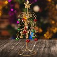 thumbnail image 5 of EGNMCR Tabletop Metal Christmas Tree Wrought Iron Ornament Display Stand Christmas Ornament 11 Inch Desktop Decorations Mini Xmas Tree Happy New Year, 5 of 5