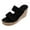 Black, variant on OJinShaWanO Chinese Slippers Mesh Pack Women's Summer Fashion Slope Heel Open Toe Suede Solid Color Sandal Slippers Casual Comfort Out Slippers