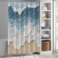 thumbnail image 3 of Summer Beach Fabric Shower Curtain Ocean Waves Washable Shower Curtains for Bathroom, Waterproof Bath Curtain with Hooks Home Decor 72x72in, 3 of 8