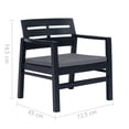 thumbnail image 2 of vidaXL Patio Furniture Set 3 Piece Conversation Set Table and Chairs Plastic, 2 of 11