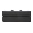 thumbnail image 2 of 2-In-1 Folding Sofa Bed with Pillow, Twin Sleeper Sofa, Floor& Futon Loveseat Couch, Foam Folding Mattress Sleeper for Living Room, Guest Use, Office, Apartment, No Assembly Required (Black), 2 of 11