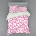 thumbnail image 1 of Ambesonne Flower Bedding Set 4 Pcs, Big Pink Petals, Queen, Pale Pink White, 1 of 3