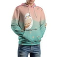 thumbnail image 5 of Birds Flowers Pastel Men's Women Vintage 3D Hooded Sweatshirt - All-Season Loose Fit Streetwear, 5 of 6