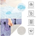 thumbnail image 4 of Dreamtimes Luxury Toilet Rugs U-Shaped 17.3"x13.4", Extra Soft and Absorbent Microfiber Bathroom Rugs, Non-Slip Toilet Bath Mat, Machine Wash Dry, Contour Bath Rugs for Toilet Base-Purple Mushrooms, 4 of 4