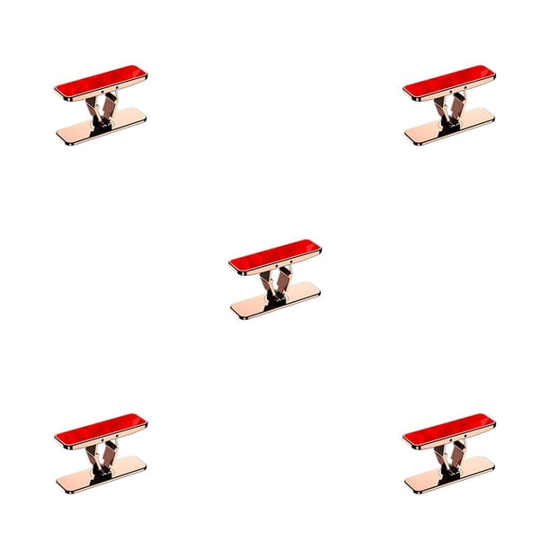 Bearachild Soporte para teléfono Soporte giratorio ajustable de 360 ° Soporte universal para teléfono móvil Agarre a prueba de Rosa roja 5Conjunto