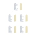 thumbnail image 1 of Inteprter Estante de almacenamiento para cepillos de Soporte para cepillos de montado en la pared Estante de baño de drenaje de hierro, blanco 5piezas Inteprter CBP155509, 1 of 6