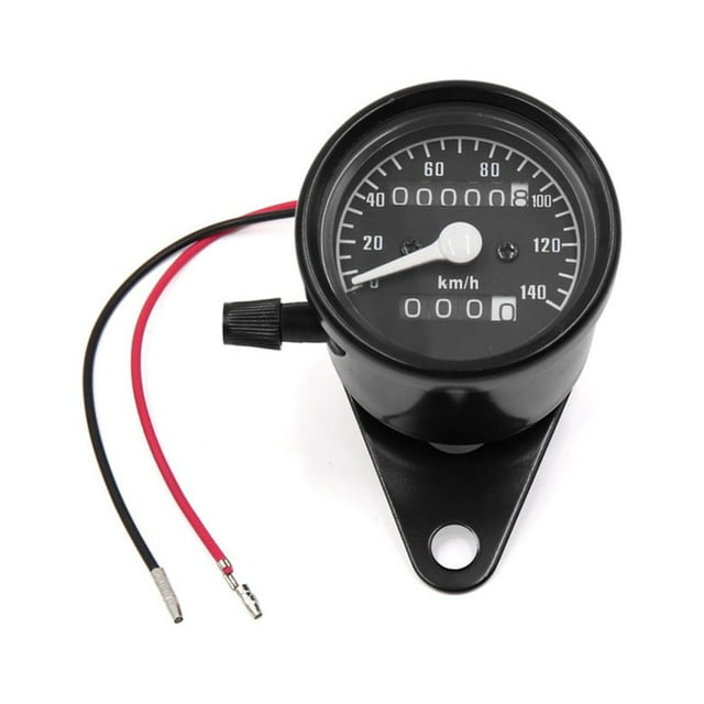 Cuentakilómetros Doble Calibre 67mm 12V para Moto 140Km/H Unique Bargains