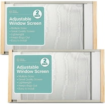 Horizontal Adjustable Window Screen 25 - 45 inches Wide, 2-Pack (24 inches High)