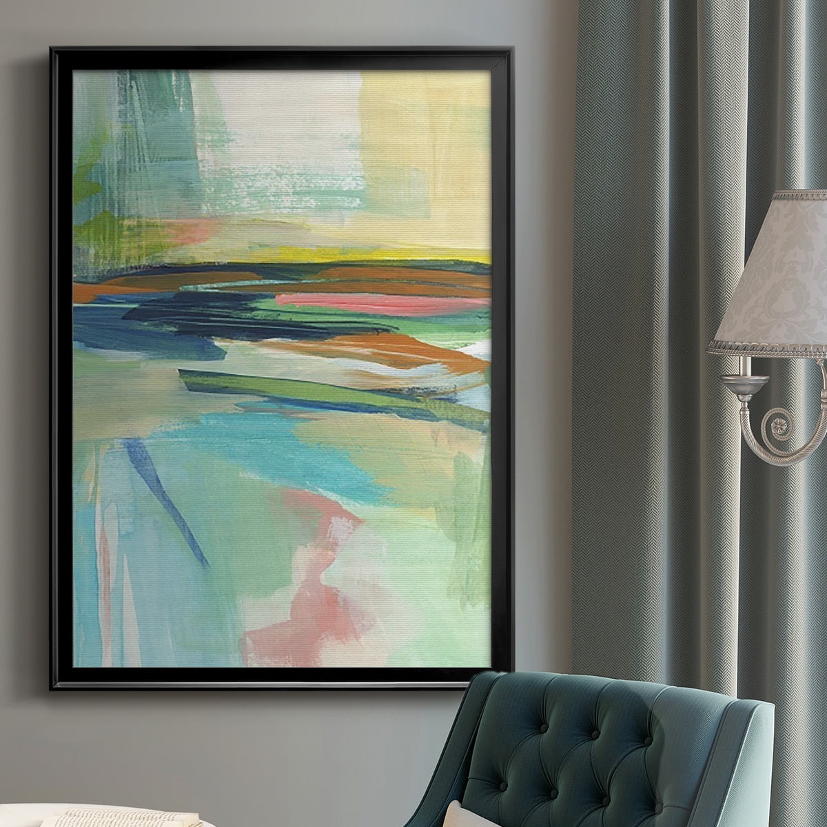 Radiant Horizon II Premium Framed Print, in Gold, Black, or Silver - Ready to Hang
