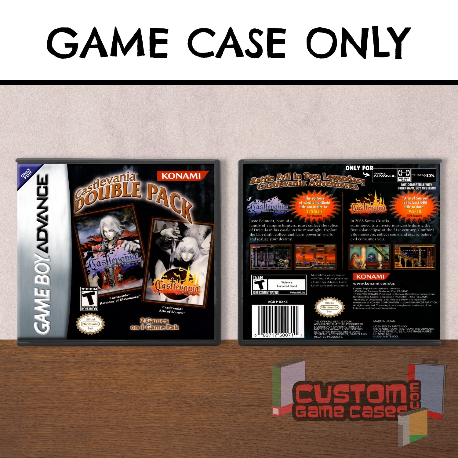 Castlevania Double Pack For Game Boy Advance - Includes Aria Of Sorrow & Harmony Of Dissonance (2 Games On 1 Cartridge)