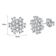 thumbnail image 4 of Airoki Dainty 18k White Gold Plated Snowflake Stud Earrings with Simulated Diamond Crystals for Women Daughter Girlfriend Jewelry Gifts, 4 of 5
