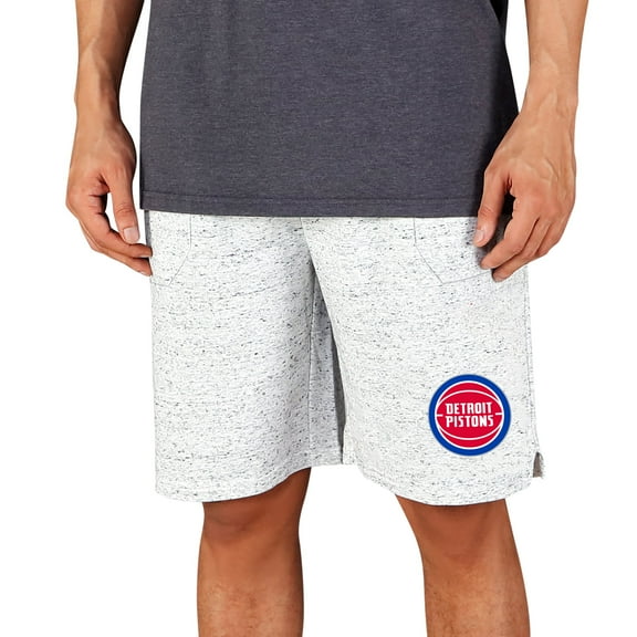 Men's Concepts Sport White/Charcoal Detroit Pistons Throttle Knit Jam Shorts